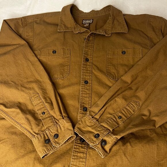 C.E. Schmidt Workwear Mens Brown Long-Sleeve Workwear Shirt 3XL Cotton Durable - Picture 2 of 15